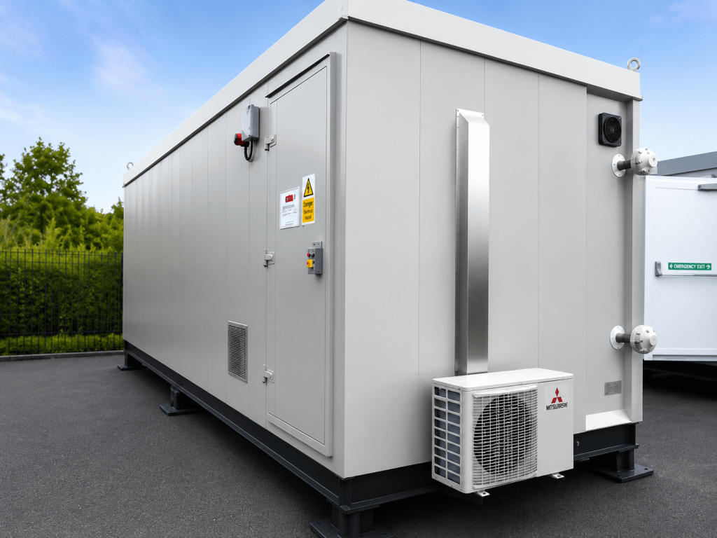 Exterior of a bespoke steel analyser house