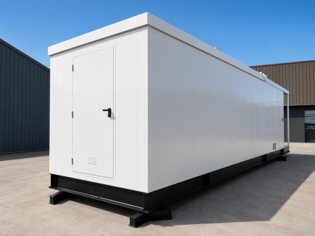 Exterior of a bespoke steel analyser house