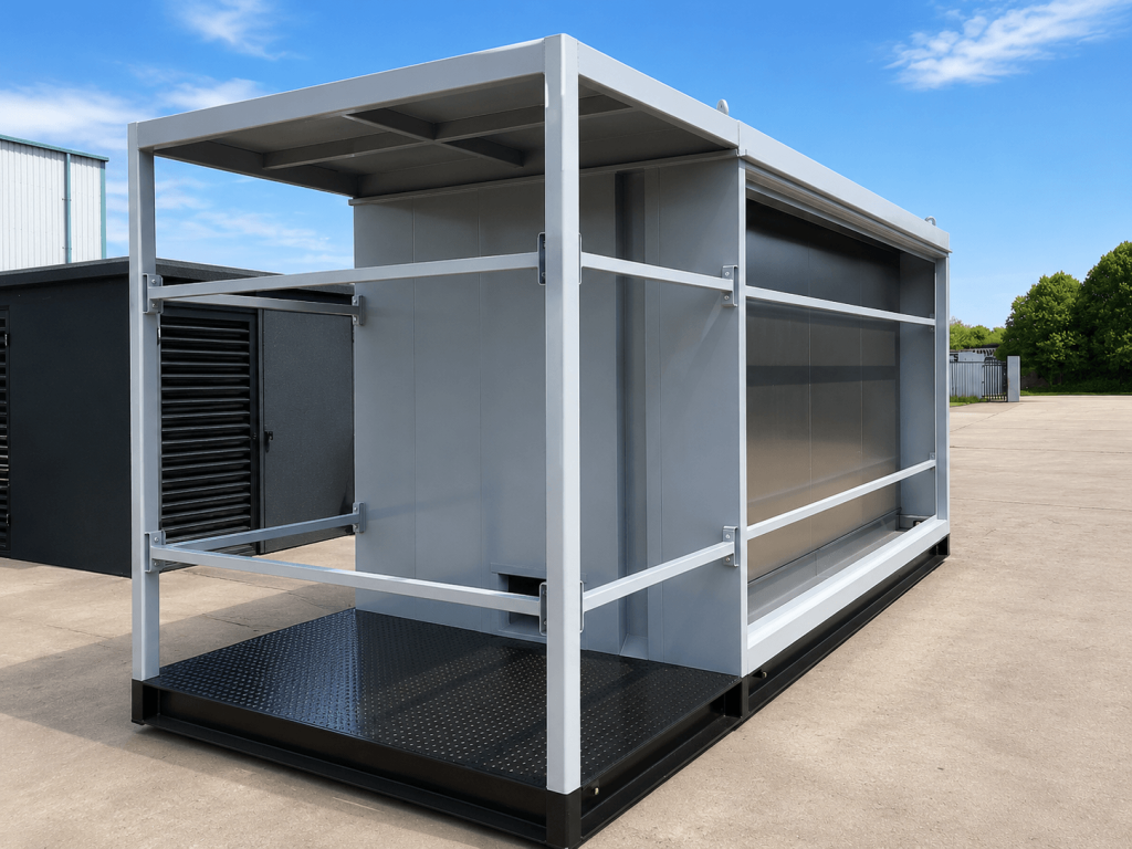 Exterior of a bespoke steel analyser house