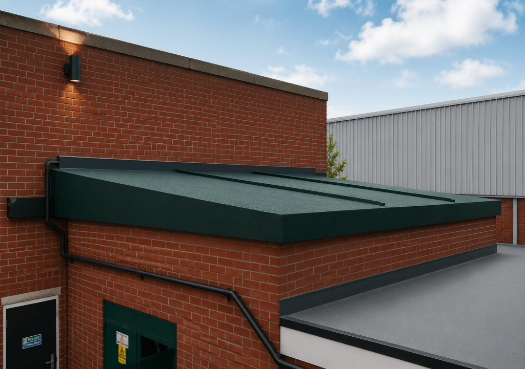 Steel roof system for an electrical substation