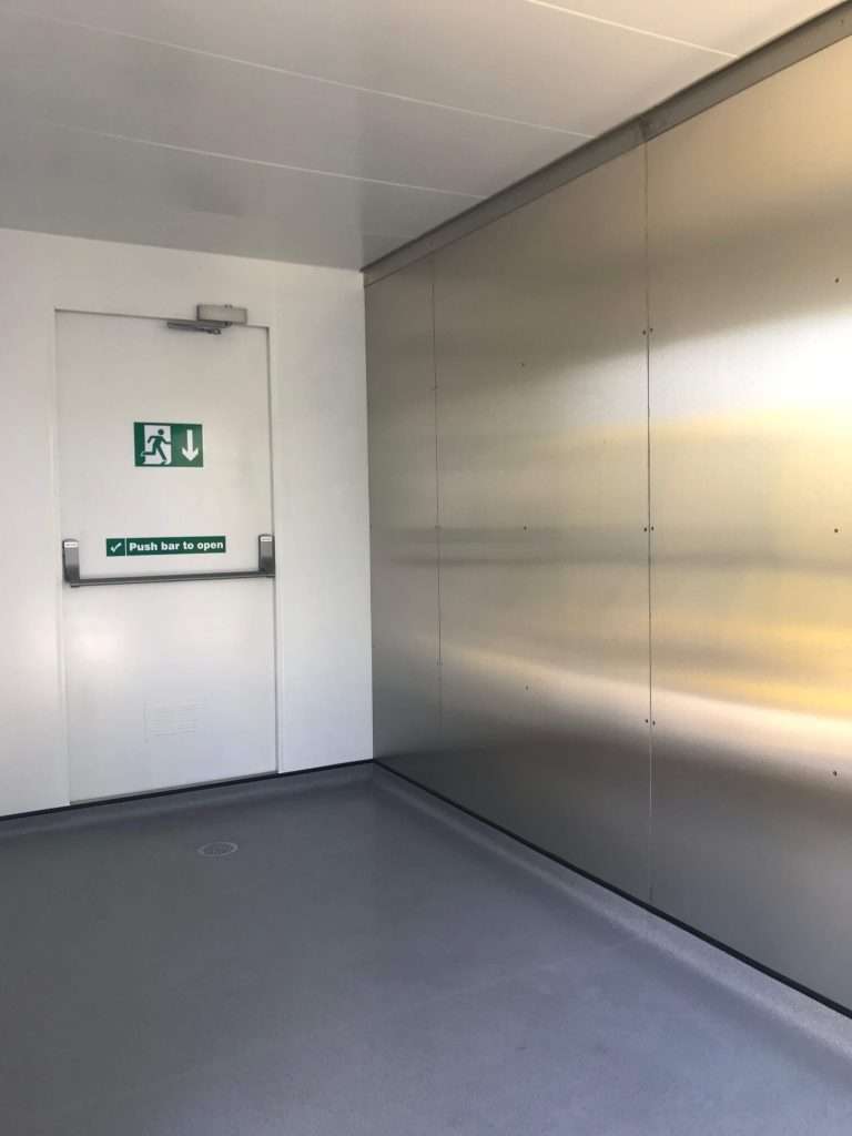Interior of a bespoke steel analyser house