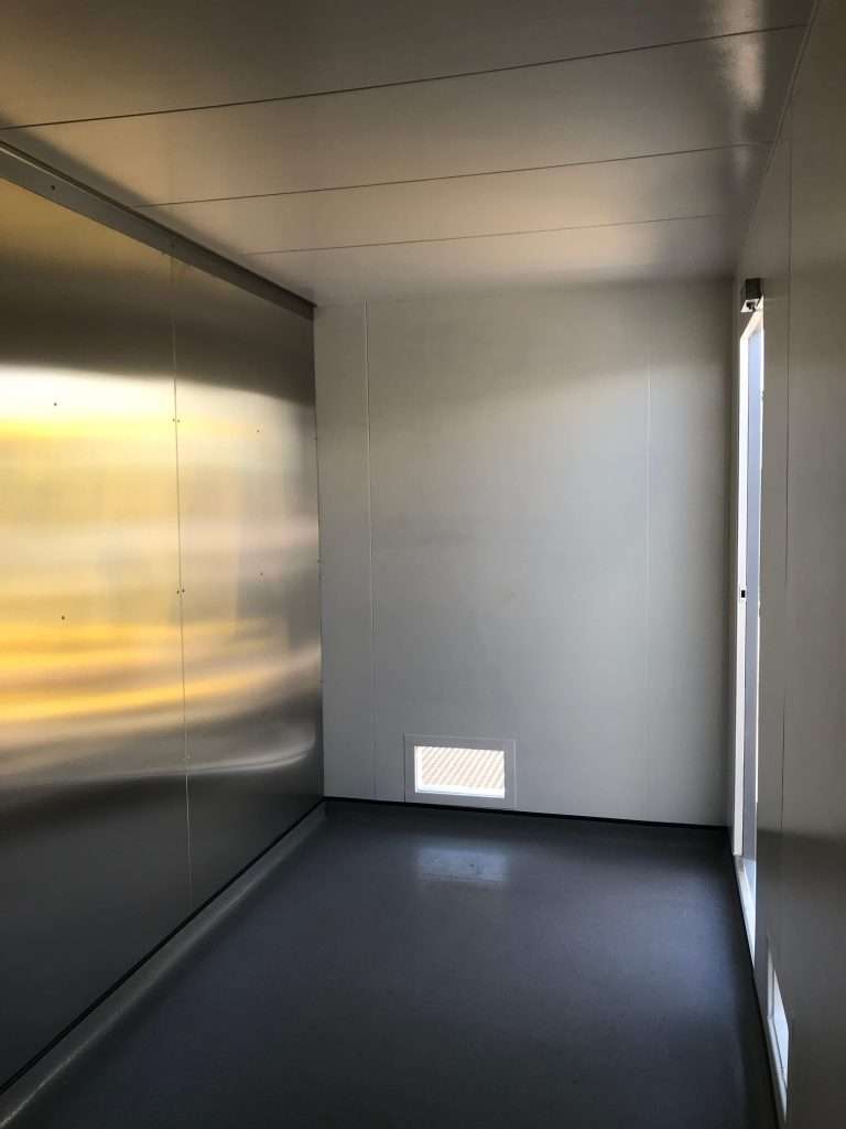 Interior of a bespoke steel analyser house