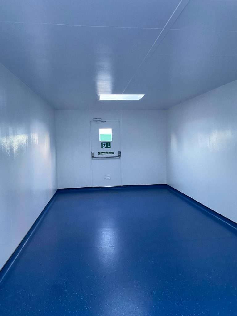 Interior of a bespoke steel analyser house