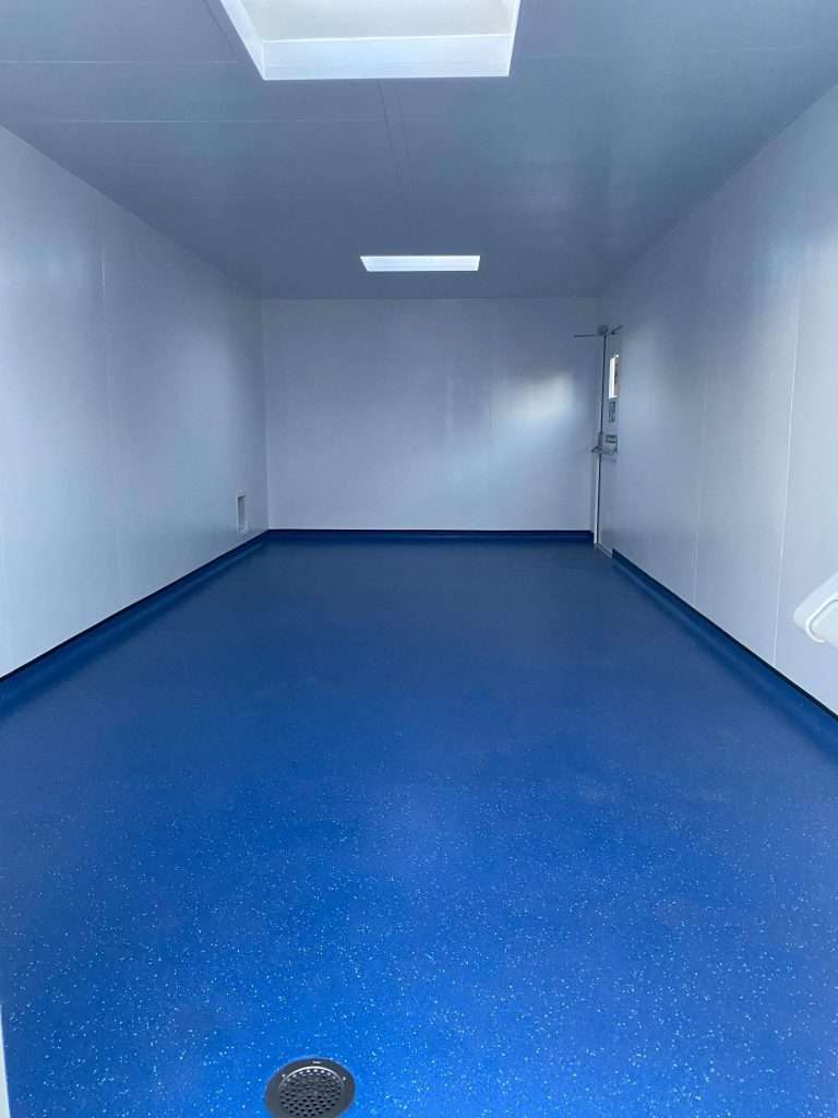 Interior of a bespoke steel analyser house