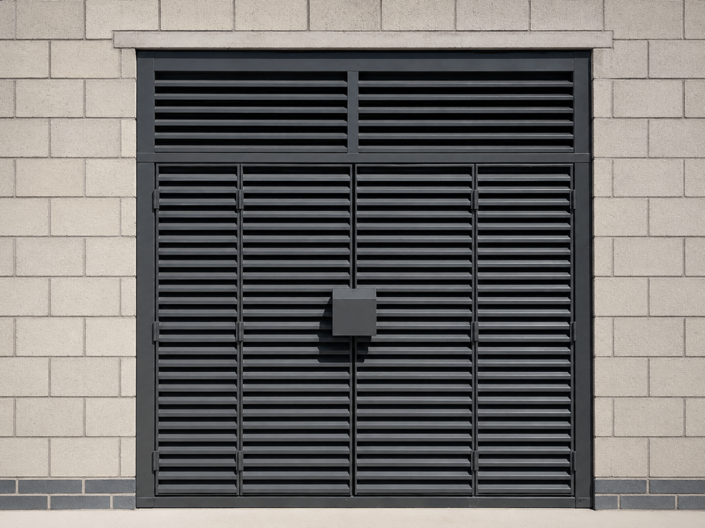 AIG louvred bifold steel door