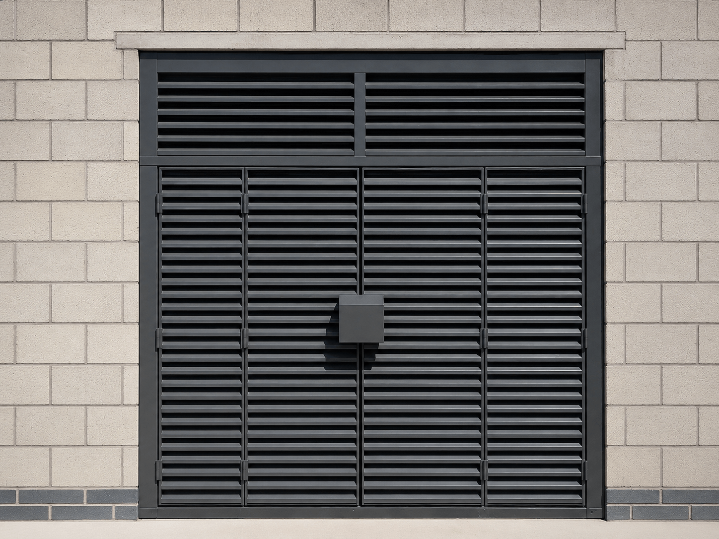 AIG louvred bifold steel door