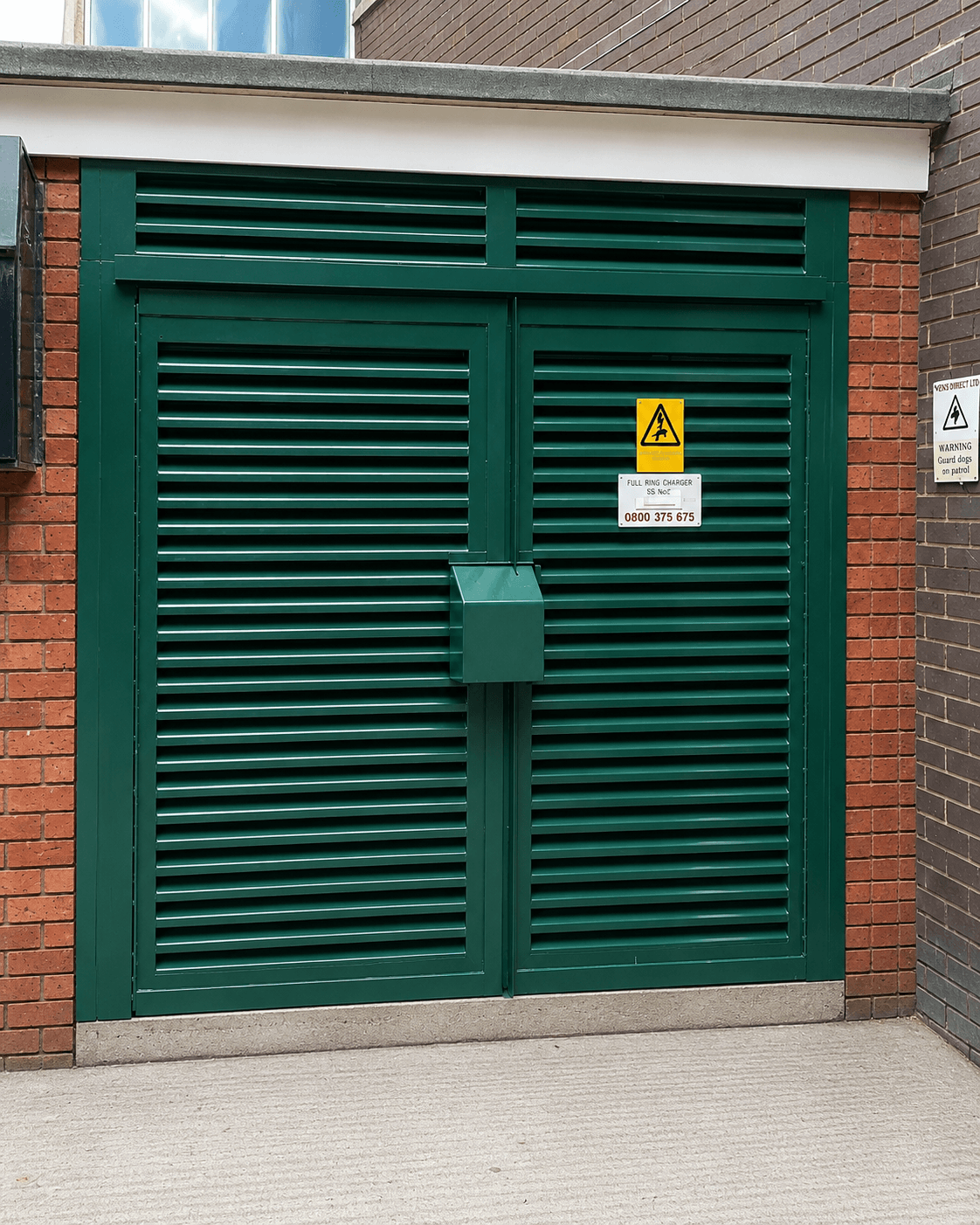 AIG louvred double steel door
