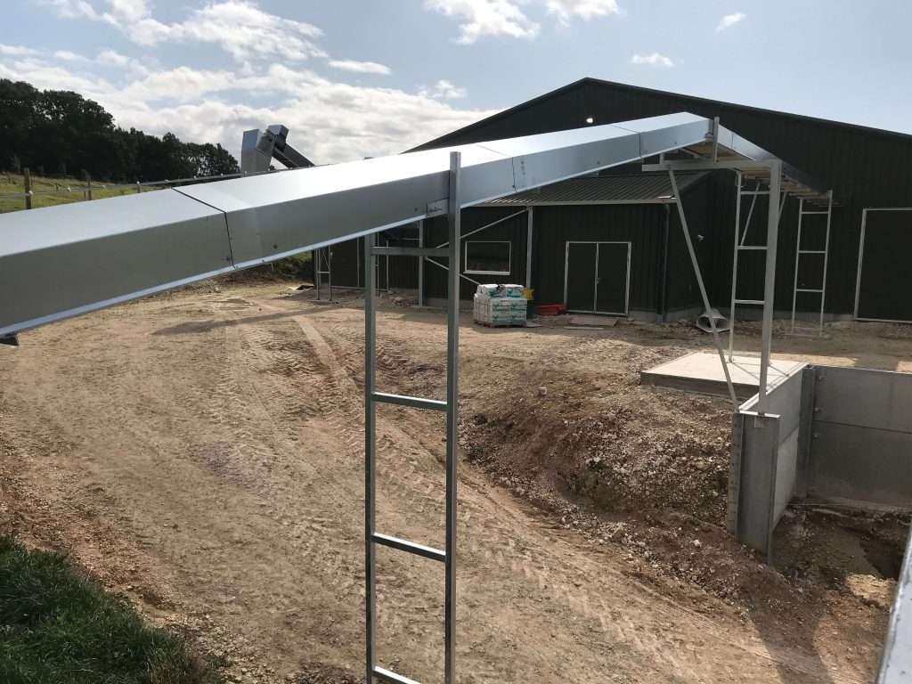 Bespoke steel canopy fabrication under construction