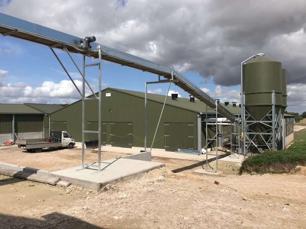 Bespoke steel canopy fabrication under construction