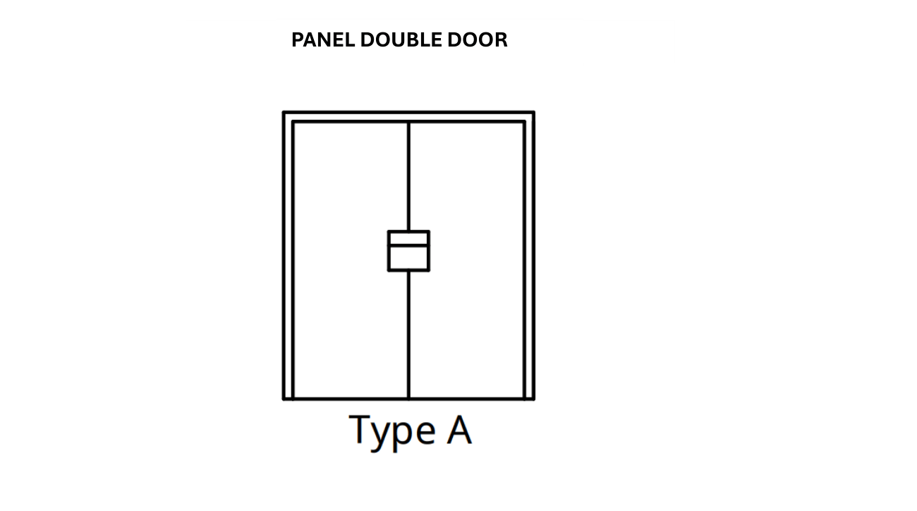Type A Door - <br>(Panel Double Door)