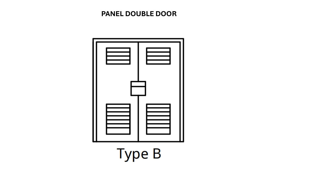 Type B Door - <br>(Panel Double Door)