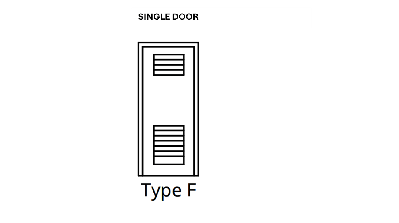 Type F Door - <br>(Single Door)