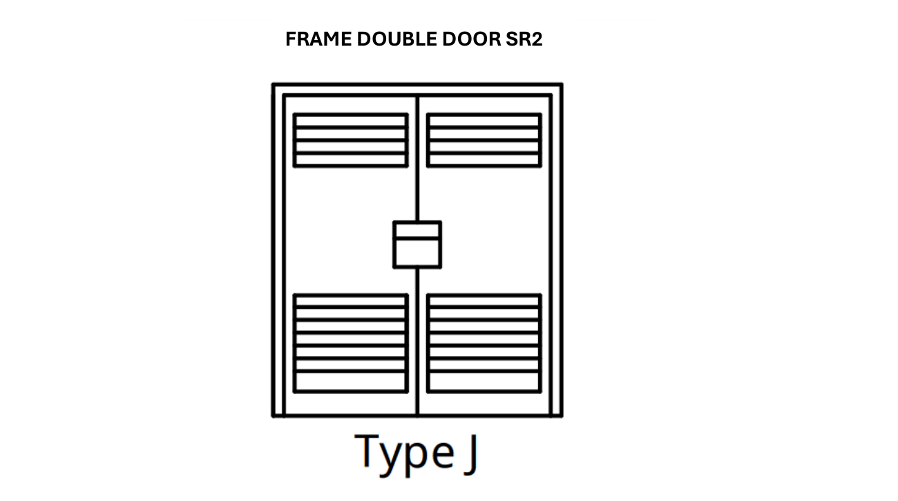 Type J Door - <br>(Frame Double Door SR2)