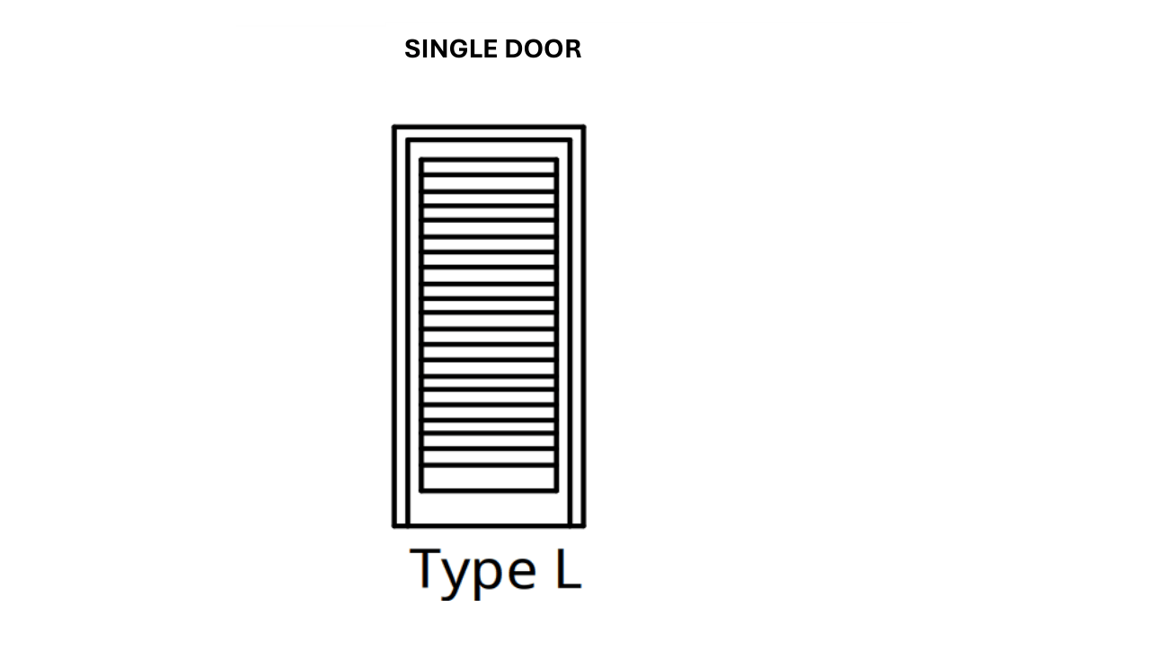 Type L Door - <br>(Single Door)