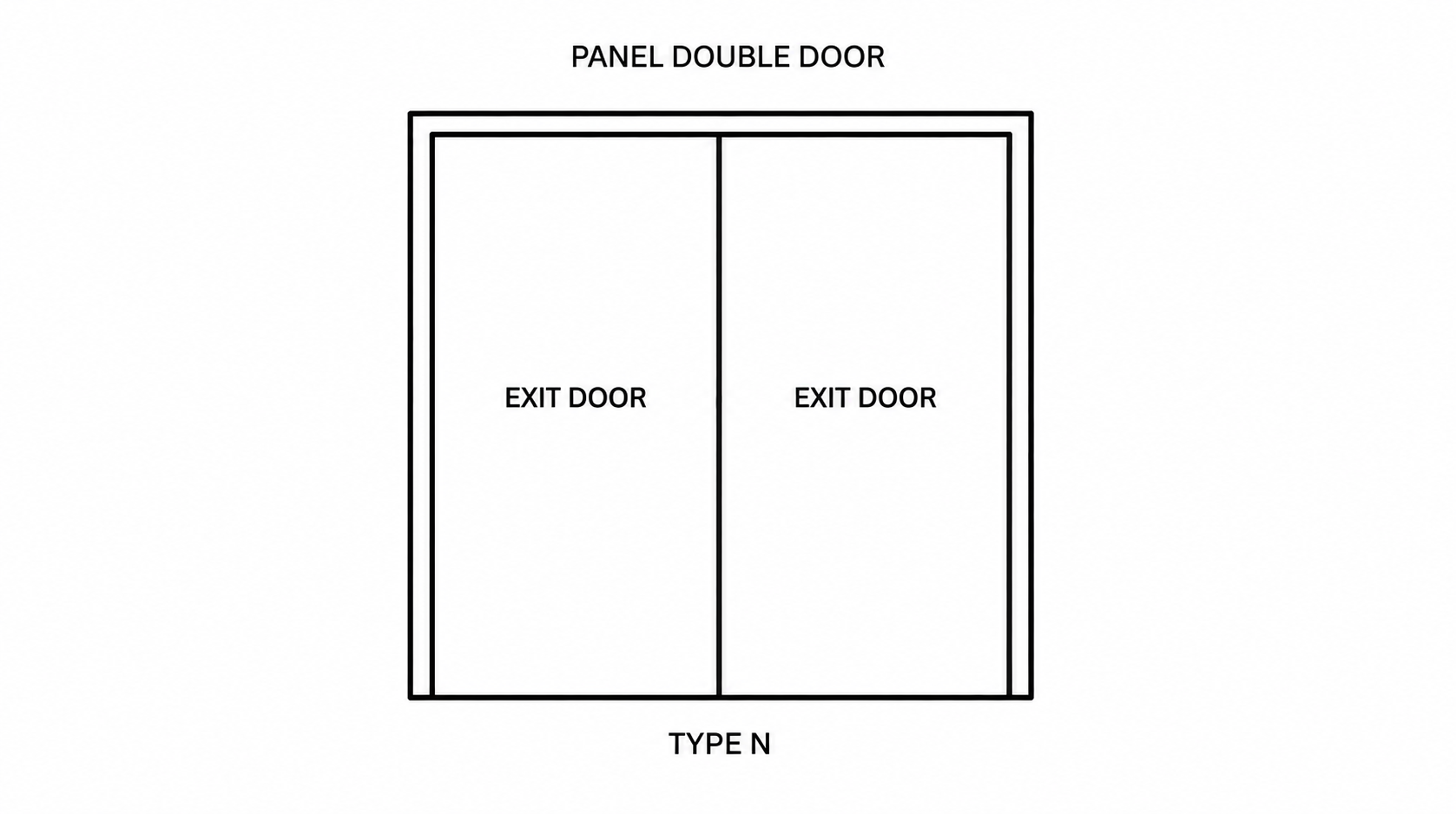 Type N Door - (Panel Double Door)