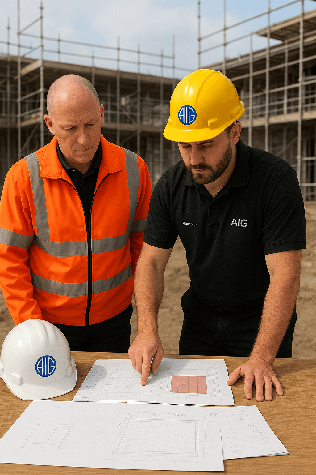 AIG team planning a steel installation project