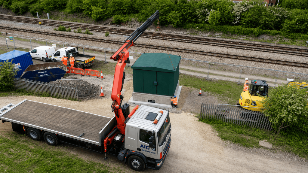 AIG Engineering transport lorry delivering steel doors